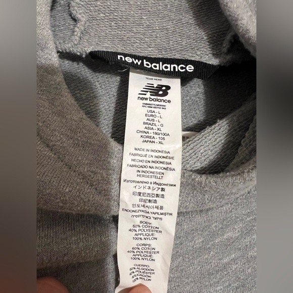 New Balance Heather Gray Hoodie - Picture 2 of 3